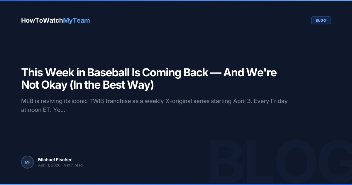 This Week in Baseball Is Coming Back — And We're Not Okay (In the Best ...