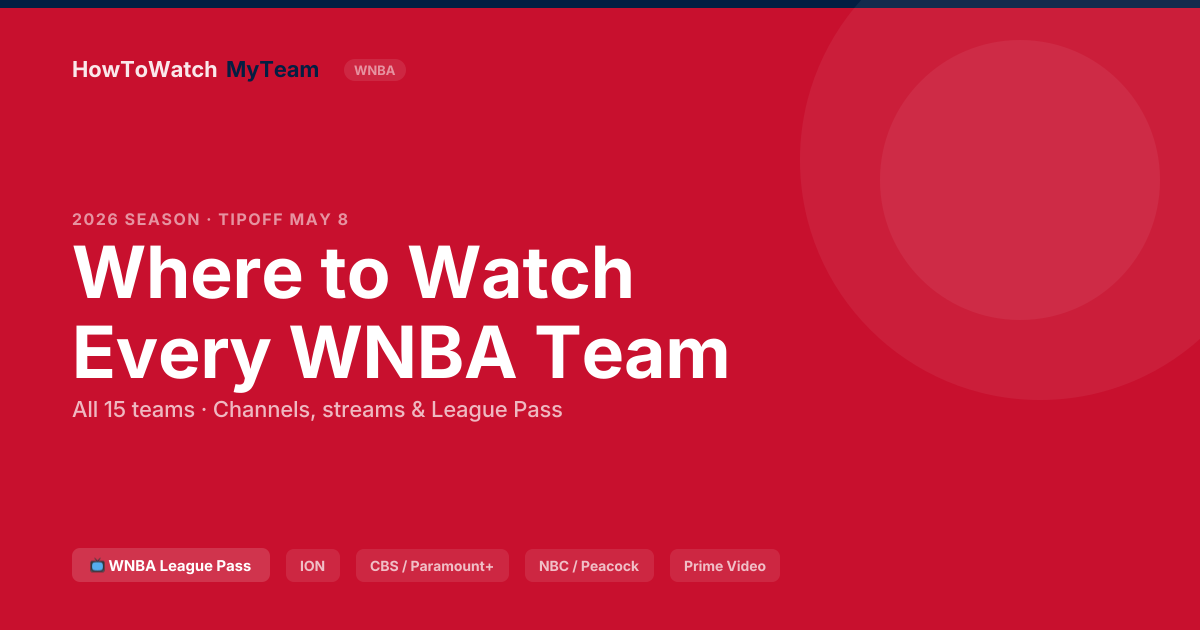 Watch WNBA Games Live 2026 | HowToWatchMyTeam